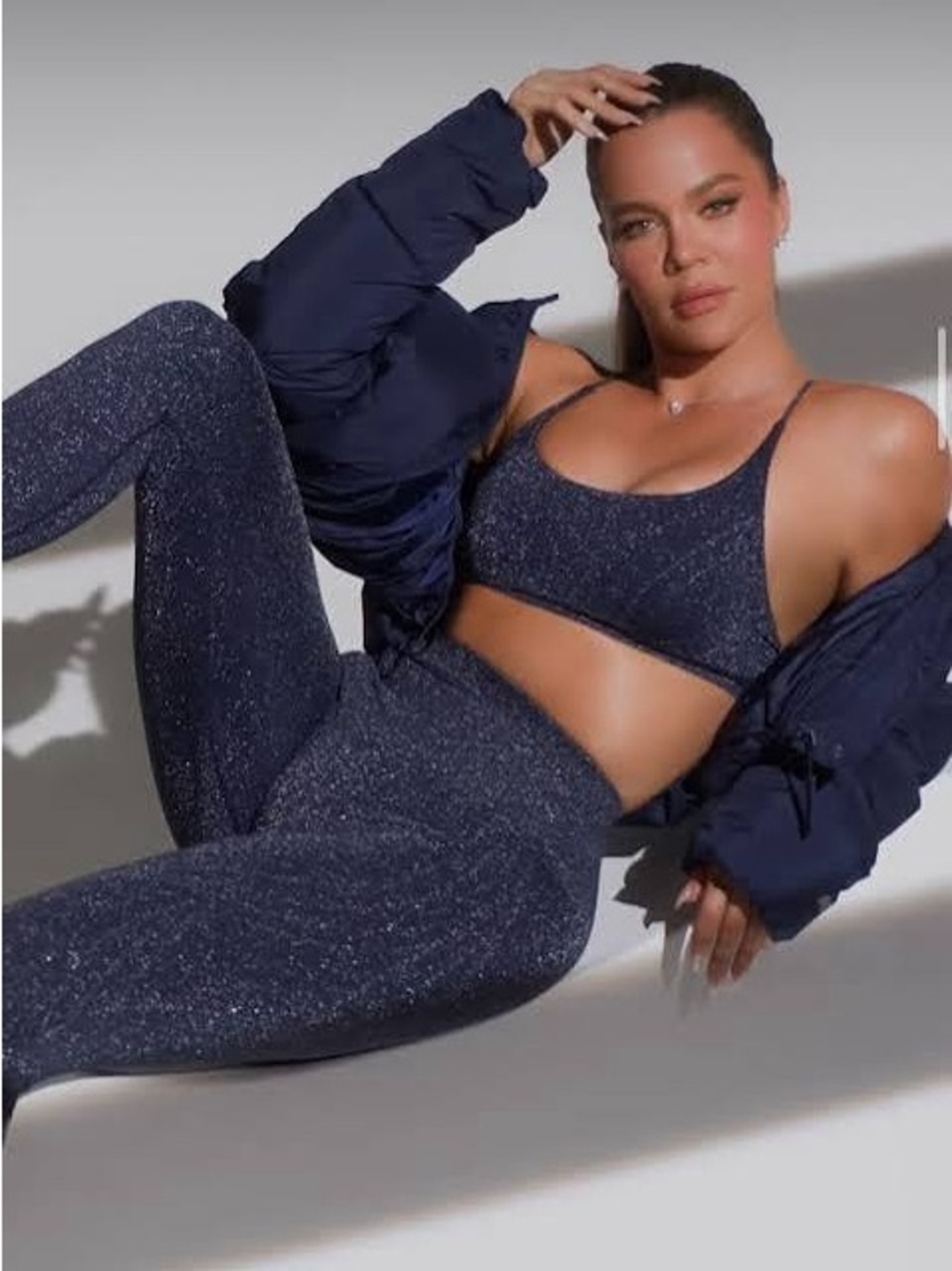 Fabletics Olive Green Active Set - Sparkle Detail